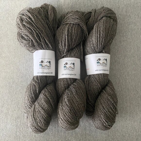 NWT Bare Naked Wools 100% Old Norwegian DK Colour "Grandpa's Beard" Lot of 3 - Picture 1 of 8